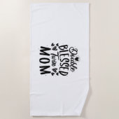 Serviette De Plage Double bienheureuse maman jumelle (Devant)