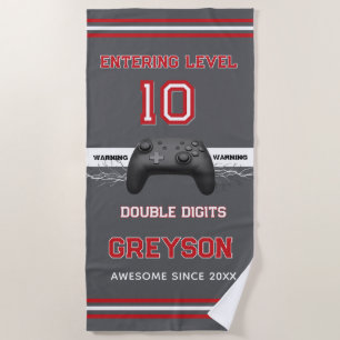 Serviette De Plage Double chiffres ! Parfait Dix ans Anniversaire 