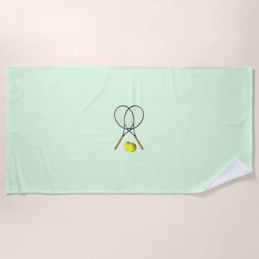 Serviette De Plage Doubles de tennis Green (Devant)