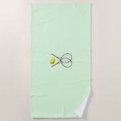 Serviette De Plage Doubles de tennis Green (Devant)