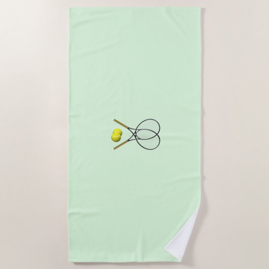 Serviette De Plage Doubles de tennis Green (Devant)