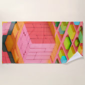 Serviette De Plage Douceur aux couleurs vives (Devant)