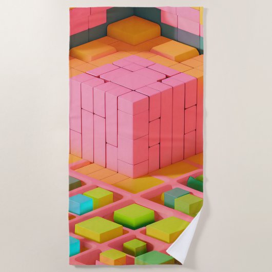 Serviette De Plage Douceur aux couleurs vives (Devant)