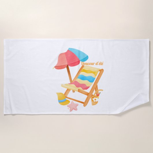 Serviette De Plage Douceur d'été (Devant)