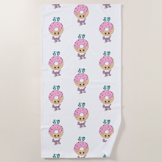 Serviette De Plage Doughnut So Sweet 2 juin Jelly Journée nationale d (Devant)