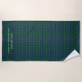 Serviette De Plage Douglas Official Tartan avec monogramme / nom (Devant)