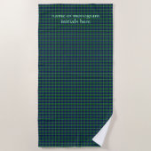 Serviette De Plage Douglas Official Tartan avec monogramme / nom (Devant)