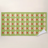 Serviette De Plage Douille d'amour Matcha Beach (Devant)