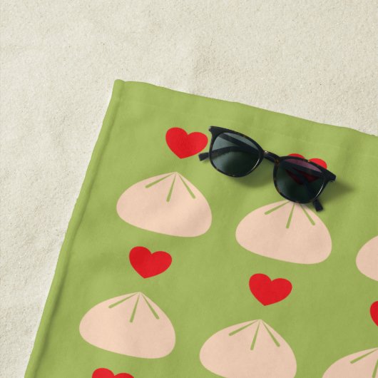 Serviette De Plage Douille d'amour Matcha Beach (En situation)