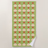 Serviette De Plage Douille d'amour Matcha Beach (Devant)