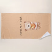 Serviette De Plage Doux comme un ours à la pêche (Devant)