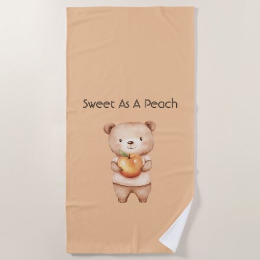 Serviette De Plage Doux comme un ours à la pêche (Devant)
