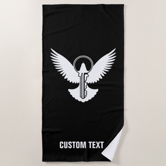 Serviette De Plage Dove avec clé (Devant)