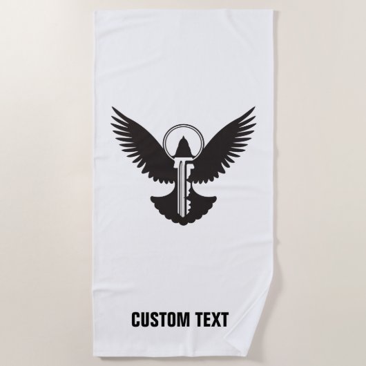 Serviette De Plage Dove avec clé (Devant)
