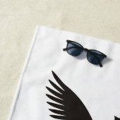 Serviette De Plage Dove avec croix (En situation)