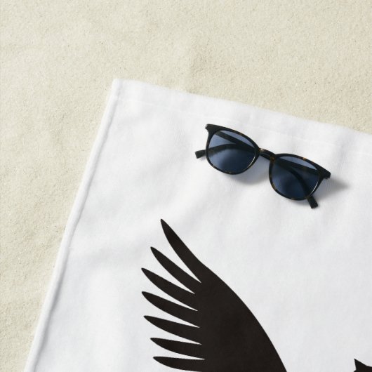 Serviette De Plage Dove avec croix (En situation)