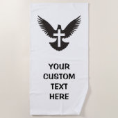 Serviette De Plage Dove avec croix (Devant)