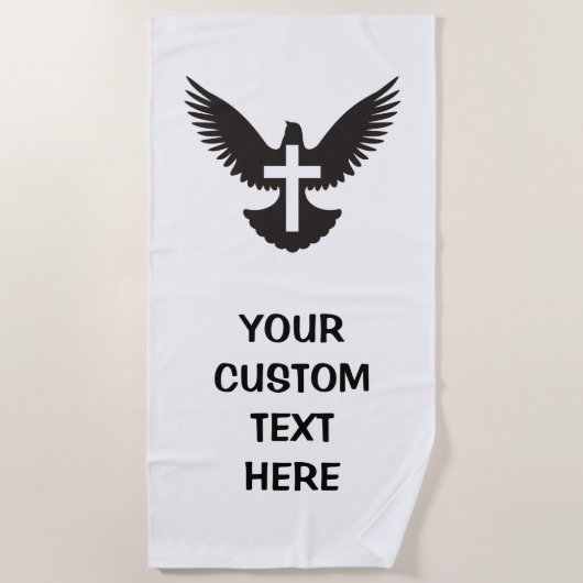 Serviette De Plage Dove avec croix (Devant)