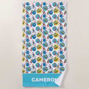 Serviette De Plage Dr Seuss   Caractères avec Motif de crayons