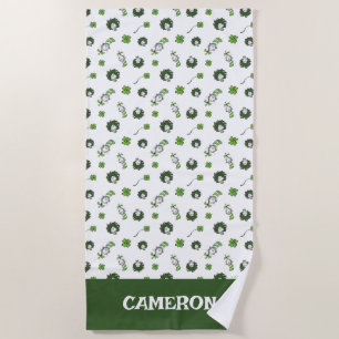 Serviette De Plage Dr Seuss Chat dans le Motif Casquette Clover