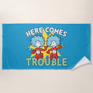 Serviette De Plage Dr. Seuss   Chose Un Chose Deux Les Ennuis Arriven