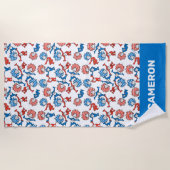 Serviette De Plage Dr Seuss | Chose Une Chose Deux Motifs du drapeau  (Devant)