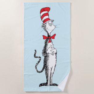 Serviette De Plage Dr. Seuss Le Chat dans le Chapeau Debout Fier