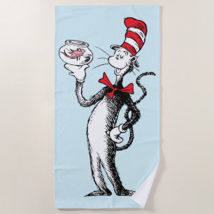 Serviette De Plage Dr. Seuss   Le Chat dans le Chapeau & Krinklebine