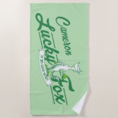 Serviette De Plage Dr Seuss | Lucky Fox Dans Ses Chaussettes Irlandai (Devant)