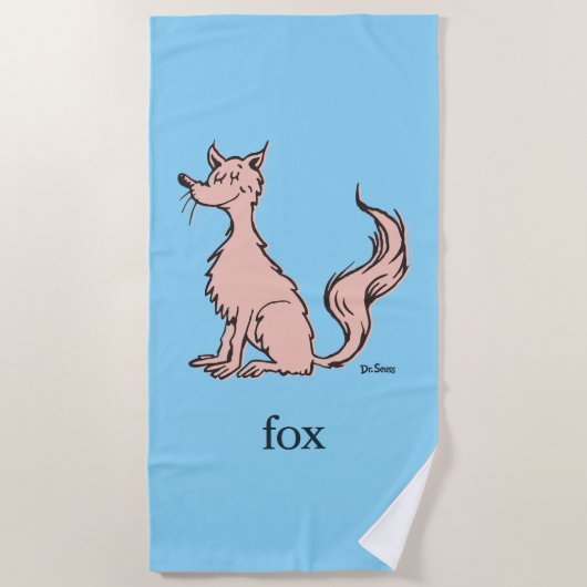 Serviette De Plage Dr. Seuss | Renard Rose (Devant)