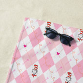 Serviette De Plage Dr. Seuss Valentine | Jacquard rose Chat dans le C (En situation)