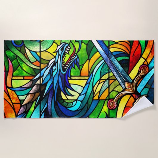 Serviette De Plage Dragon Art (Devant)