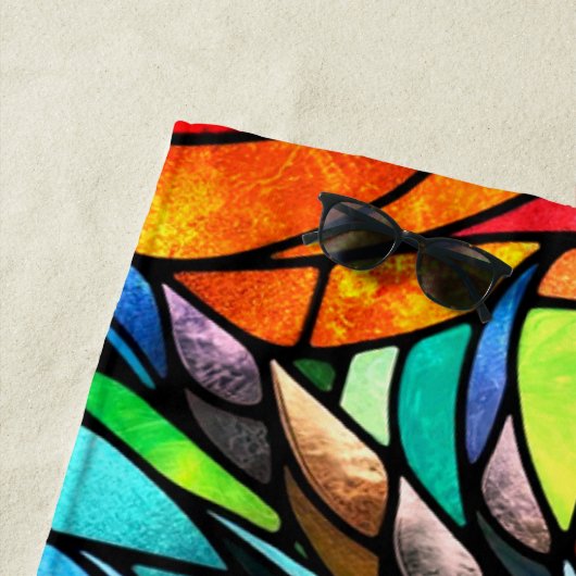 Serviette De Plage Dragon Art (En situation)