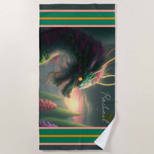 Serviette De Plage Dragon chinois (Devant)
