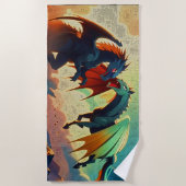 Serviette De Plage Dragon contre Pégase  (Devant)