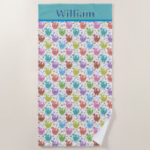 Serviette de plage Dragon Customisée pour enfants (Devant)