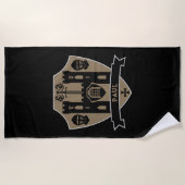 Serviette De Plage Dragon de Chevalier médiéval anglais (Devant)