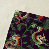 Serviette De Plage Dragon d'eau vert (En situation)