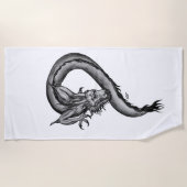 Serviette De Plage Dragon en style tatouage (Devant)