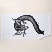 Serviette De Plage Dragon en style tatouage (Devant)