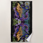 Serviette De Plage Dragon floral (Devant)