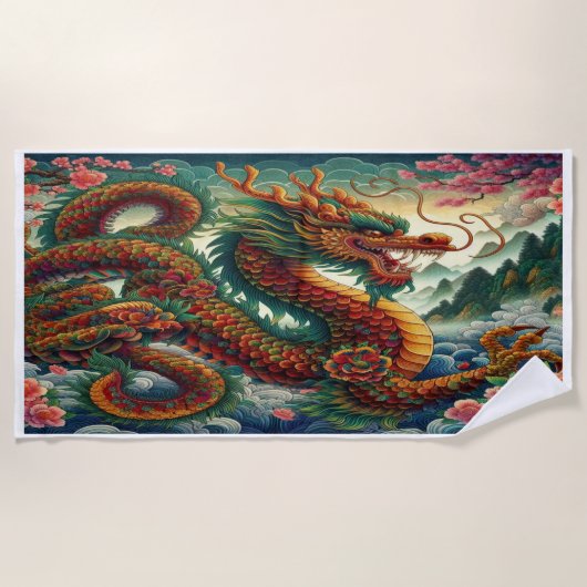 Serviette De Plage Dragon impérial (Devant)