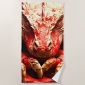 Serviette De Plage Dragon rouge (Devant)