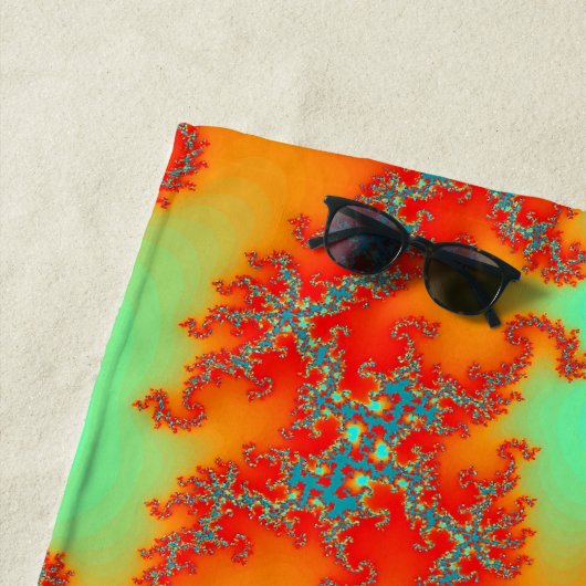 Serviette De Plage Dragon Tail Fractal (En situation)