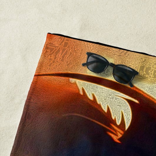 Serviette De Plage Dragon vs Pegasus  (En situation)