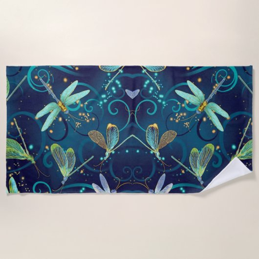 Serviette De Plage Dragonly Turquoise (Devant)