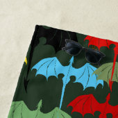 Serviette De Plage Dragons Green Flight Imaginaire (En situation)