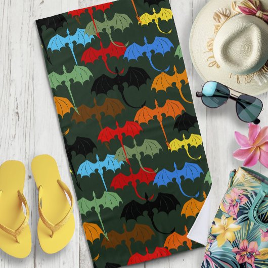 Serviette De Plage Dragons Green Flight Imaginaire