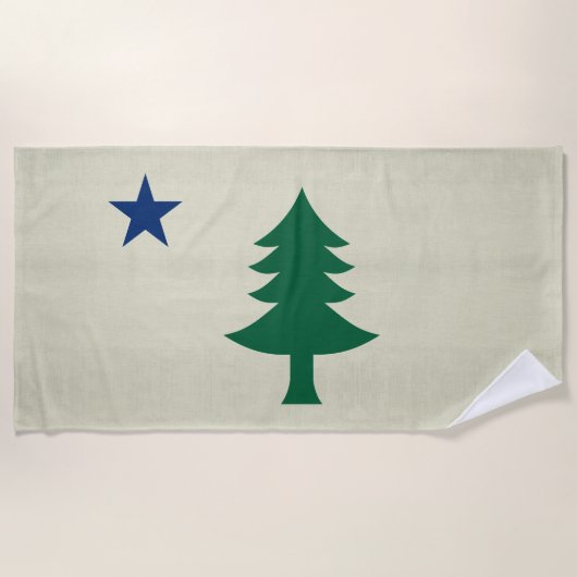 Serviette De Plage Drapeau 1901 du Maine (Devant)