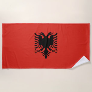 Serviette De Plage Drapeau albanais